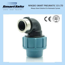 Plastic Compression Fitting 90 Degree Elbow